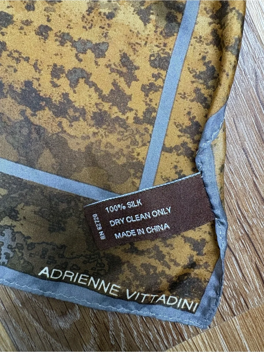 Olive & Brown Patterned Lightweight Scarf